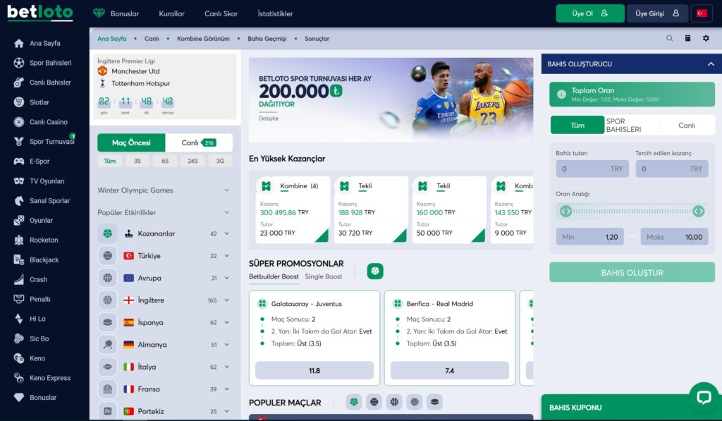 betloto oranları